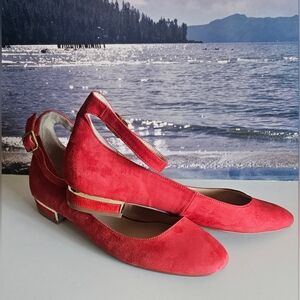 Vince Camuto Red Muse Suede Shoes